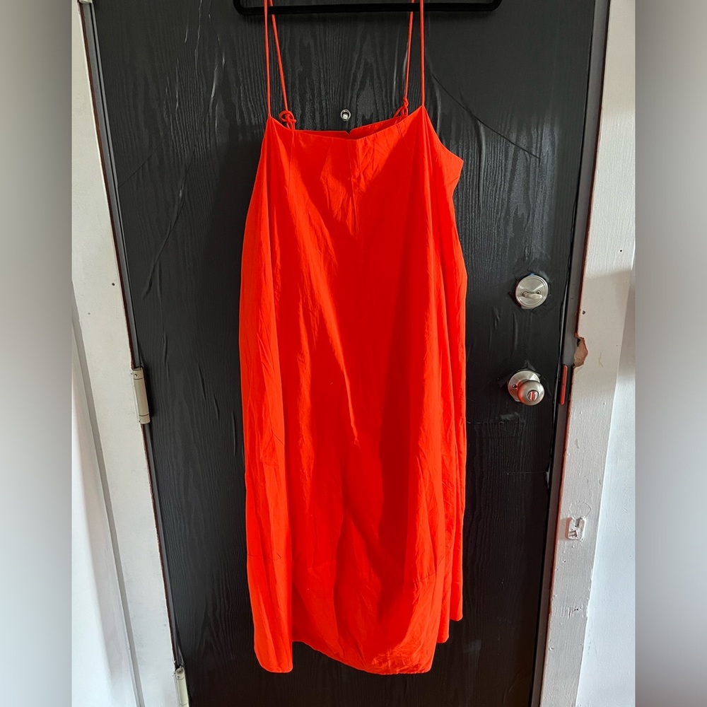 Free People Red-Orange Cotton Sundress